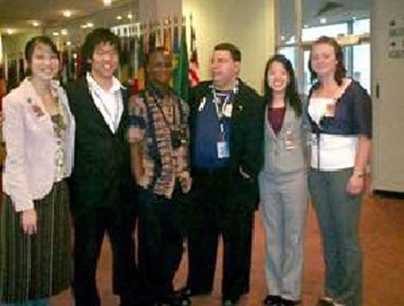 R. Maradona with the IIMSAM Former-Youth Delegates