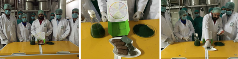 R&D Team of IPRCC displaying IIMSAM Hash Biotech Labs Humanitarian Lifesaver Spirulina Nutrition Bar