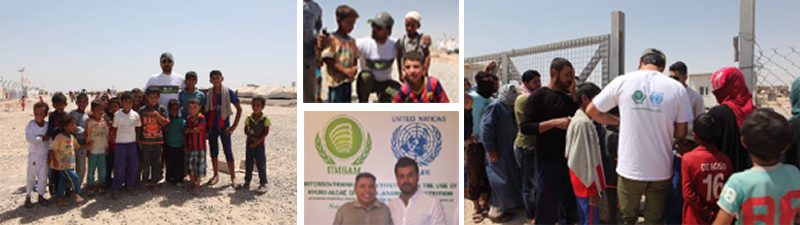 Mr. Peshraw with Refugee Children