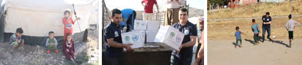 IIMSAM’s (Hon.) Amb. Res. Rep. H.E. Kawa Aban with some humanitarian food items for distribution