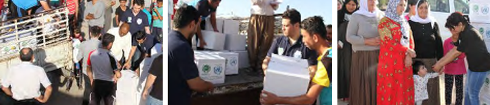 IIMSAM’s (Hon.) Amb. Res. Rep. H.E. Kawa Aban with some humanitarian food items for distribution