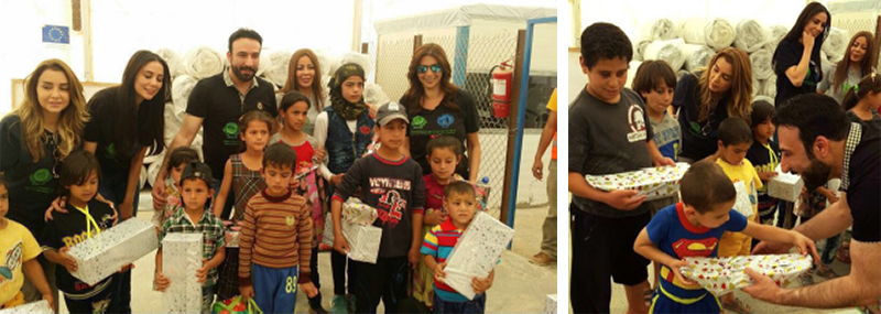 H.E. Dr Ayman AL Bayaa and Tunisian Celebrity Singer H.E. Chaima Helali visited Syrian refugee camps in Jordan