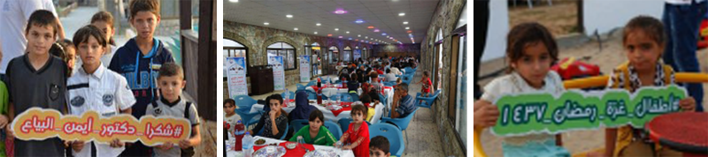 Dr. Ayman Al-Bayaa Sponsors Iftar to 300 Impoverished Families and An Orphanage in Gaza